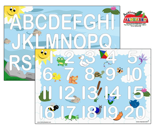 Duck Pond ABC and 1,2,3 Placemat PRINTABLE - Create-A-Mural
