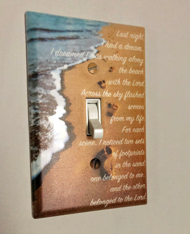 Footprints In The Sand Light Switch Cover