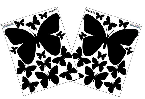 Black Butterfly Wall Stickers - Create-A-Mural