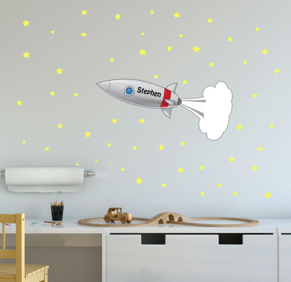 Rocket Ship Wall Decals & Light Switch Cover