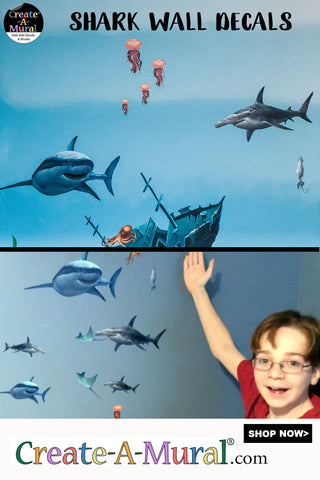 Shark Wall Decals - Create-A-Mural