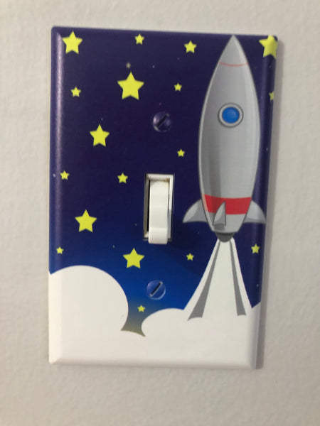 Rocket Ship Wall Decals & Light Switch Cover