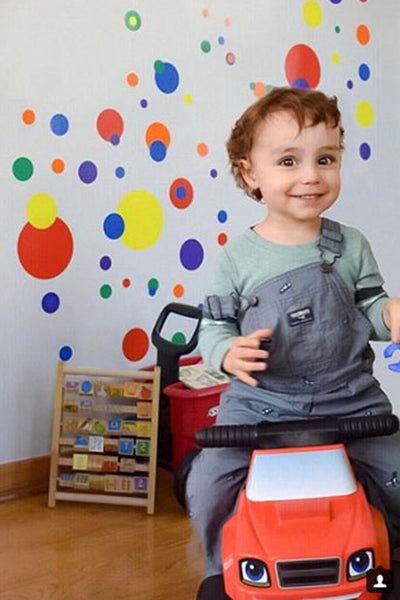 Fun Rainbow Polka Dot Wall Stickers (126 dots) - Create-A-Mural