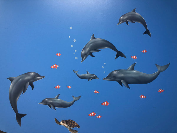 Dolphin Family Wall Decals