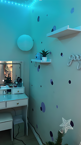dorm polka dot wall stickers