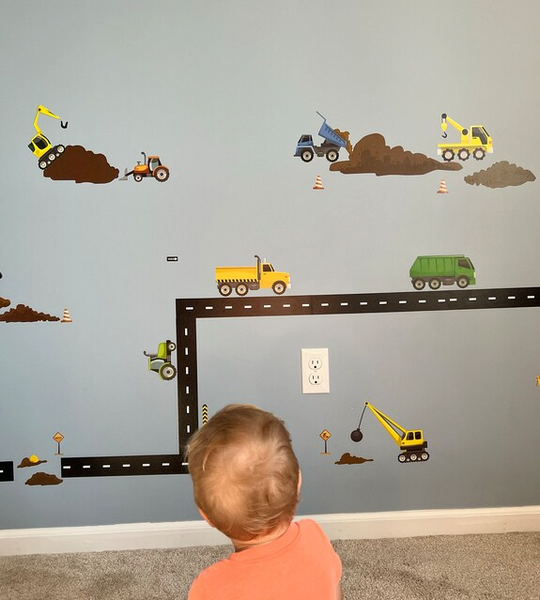 Truck Wall Decals Construction Boys Wall Decor Stickers