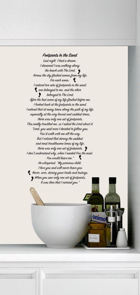 Footprints in the Sand Poem Decor