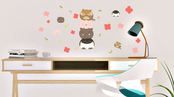 Kawaii Animal Wall Decals