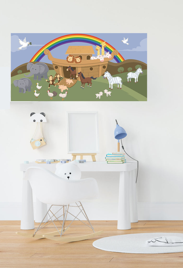 Noah's Ark Rainbow Kids Church Wallpaper Mural