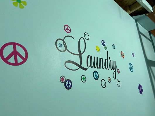 Peace Sign Wall Stickers -Hot Pink, Purple & Teal - Create-A-Mural