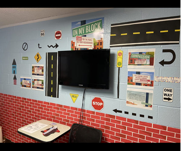 Road Signs Wall Decals, Boys Street Wall Stickers - Create-A-Mural