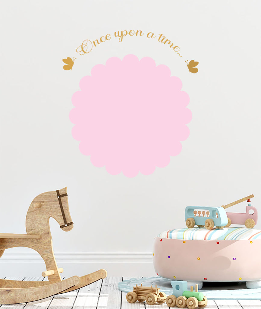 Scalloped Circle Wall Mural Decals for Little Girls' Bedrooms
