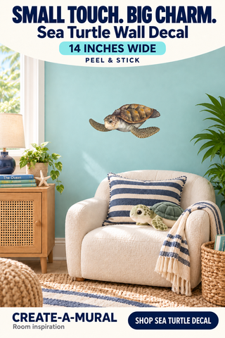 Sea Turtle Wall Decal -Kids Wall Stickers