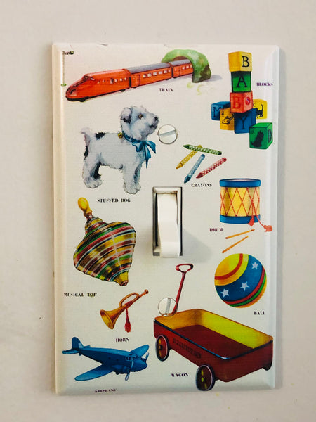 Vintage Toys Nursery Wall Light Switch Plate