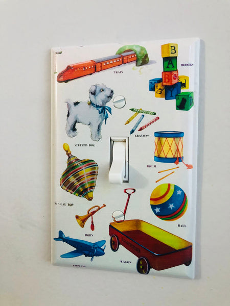 Vintage Toys Nursery Wall Light Switch Plate