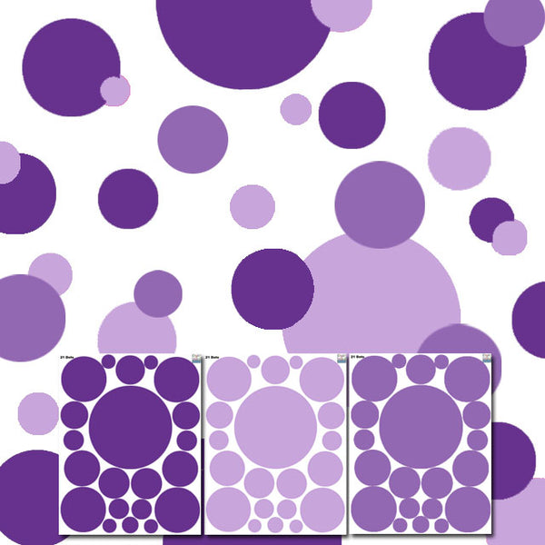 Purple Party Polka Dot Wall Decals