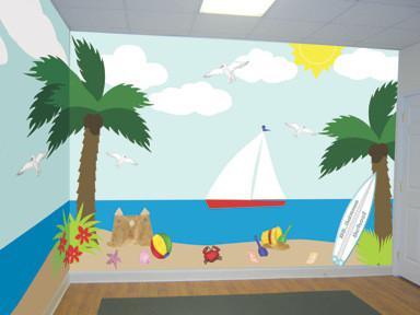 Beach Adventures Classroom Mural -Kids Room Mural - Create-A-Mural