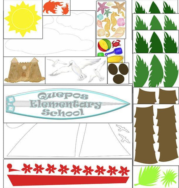 Beach Adventures Classroom Mural -Kids Room Mural - Create-A-Mural