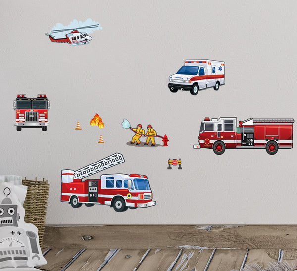 Fire Truck Wall Decals - Create-A-Mural