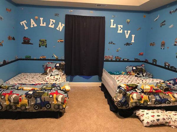 City Construction Truck & Planes Boys Wall Decals