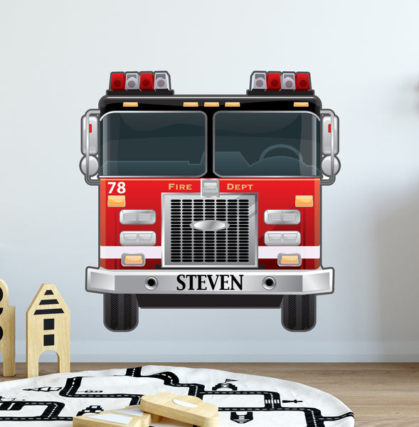 Fire Truck Wall Mural - Create-A-Mural