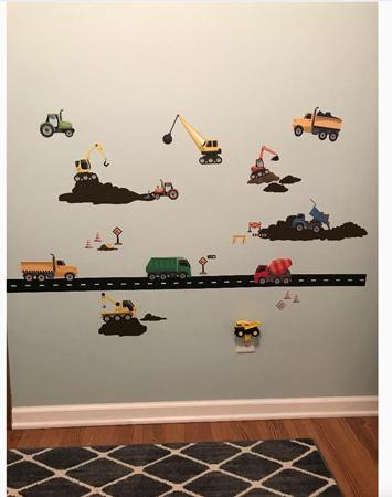 Truck Wall Decals Construction Boys Wall Decor Stickers - Kids Room Mural Wall Decals