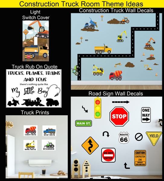 Construction Truck Boys Room Light Switch Cover