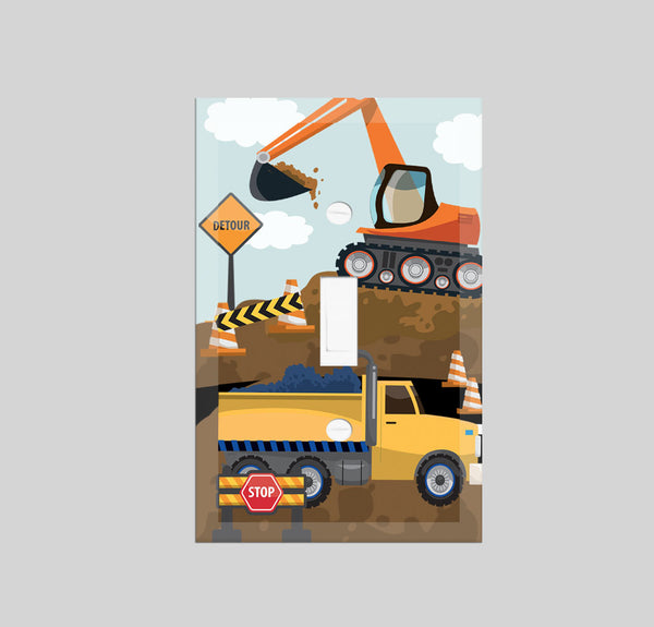 Construction Truck Boys Room Light Switch Cover