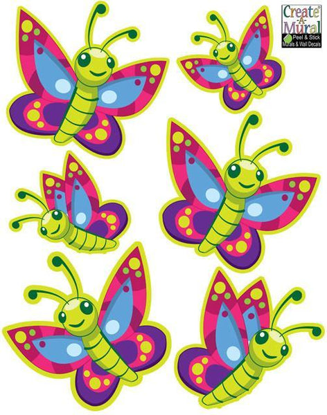 Cute Butterfly Wall Decals - Kids Room Mural Wall Decals