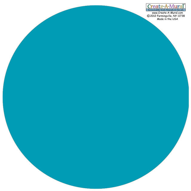 Dry Erase Dot Decal (Teal) - Kids Room Mural Wall Decals
