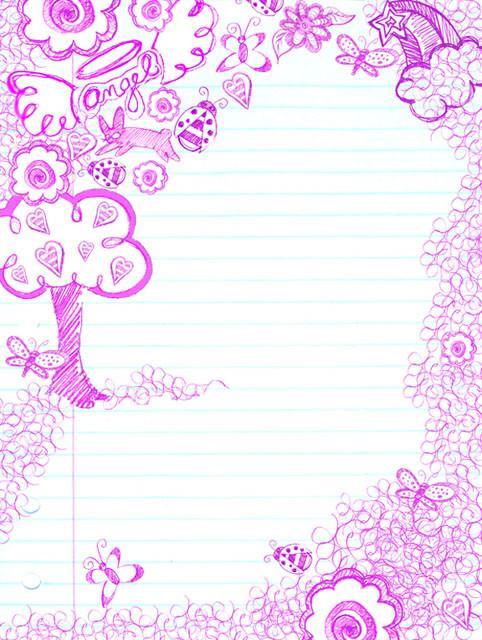 Red Tree Doodle Dry Erase Locker Decal - Kids Room Mural Wall Decals