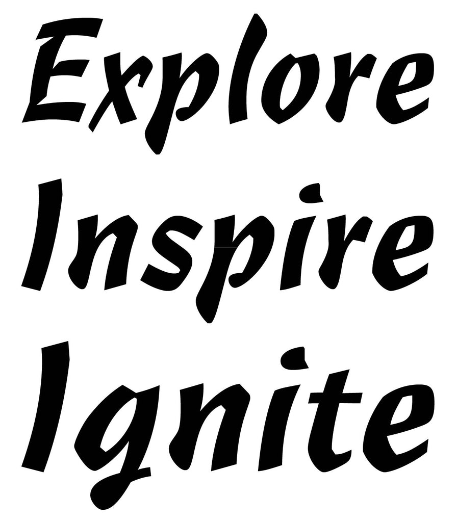 Explore Inspire Ignite Vinyl Word Decals - Kids Room Mural Wall Decals