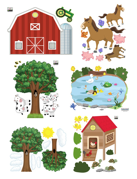 Barnyard Wall Stickers -Kids Room Mural Decals - Create-A-Mural