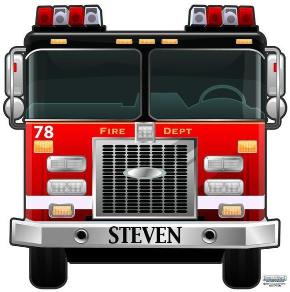 Fire Truck Wall Mural - Create-A-Mural