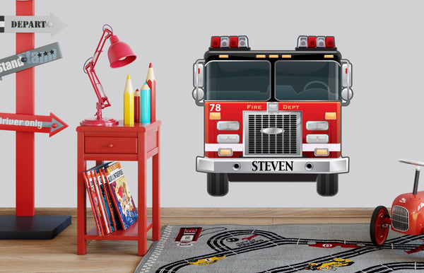 Fire Truck Wall Mural - Create-A-Mural