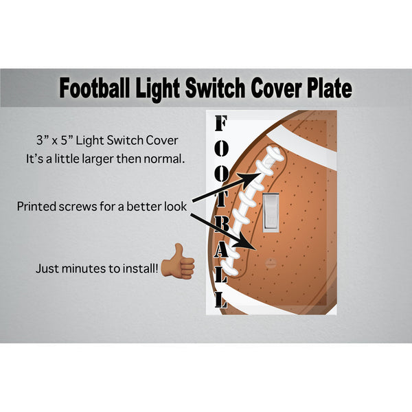 Football Light Switch Cover Plate