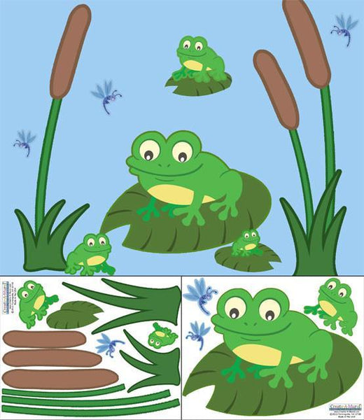 Nursery: Frog Dry Erase - Removable Wall Adhesive Decal