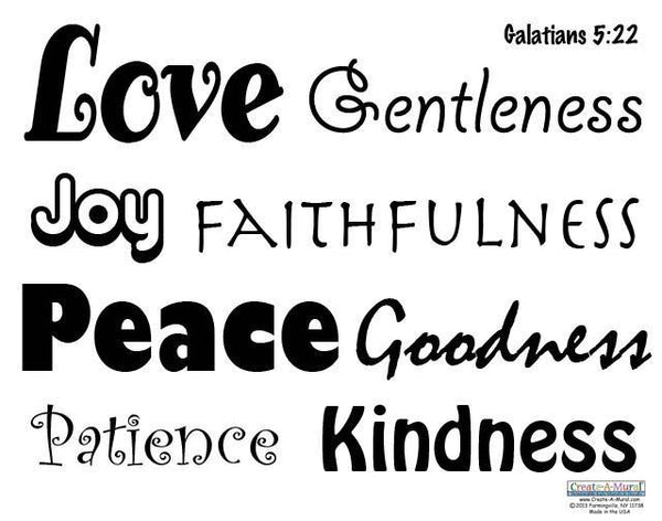 Fruit of the Spirit Wall Decals - Kids Room Mural Wall Decals