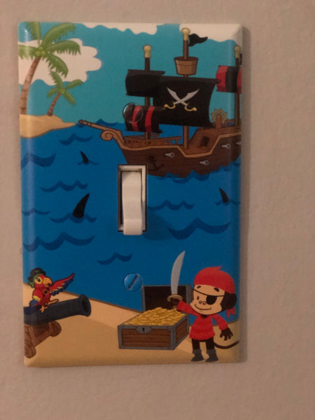 Pirate Wall Decals & Light Switch Cover, Boys Room Kit