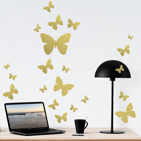 Gold Butterfly Wall Decals