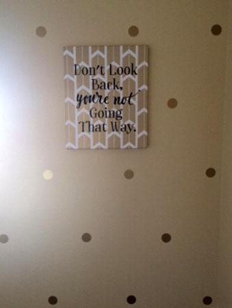 Gold Polka Dot Wall Stickers (100 decals) - Kids Room Mural Wall Decals