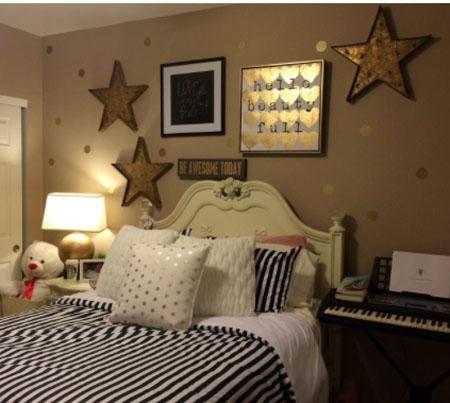 Gold Polka Dot Wall Stickers (100 decals) - Kids Room Mural Wall Decals