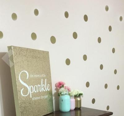 Gold Dot Wall Decals - Create-A-Mural
