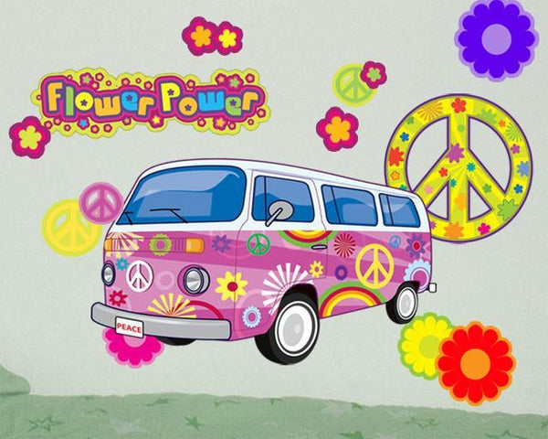Peace & Love Wall Stickers - Create-A-Mural