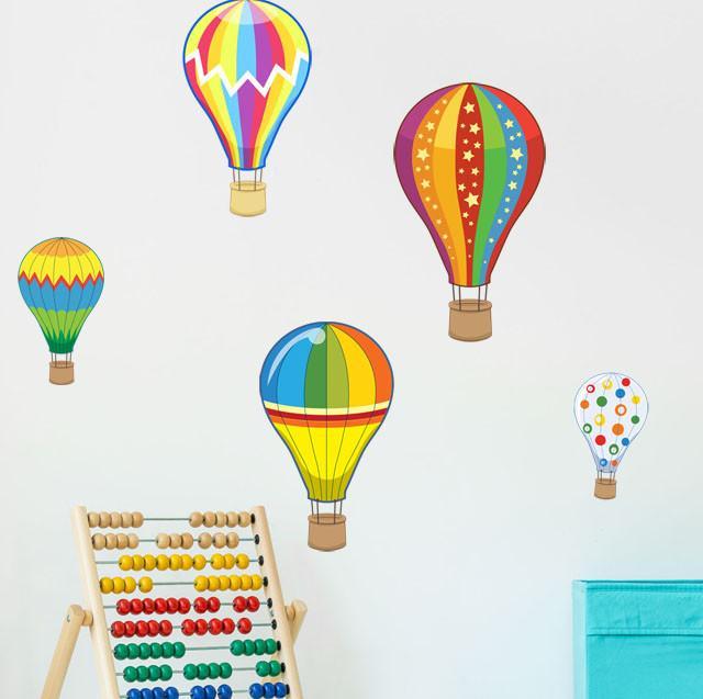 Hot Air Balloon Wall Decals - Kids Room Mural Wall Decals