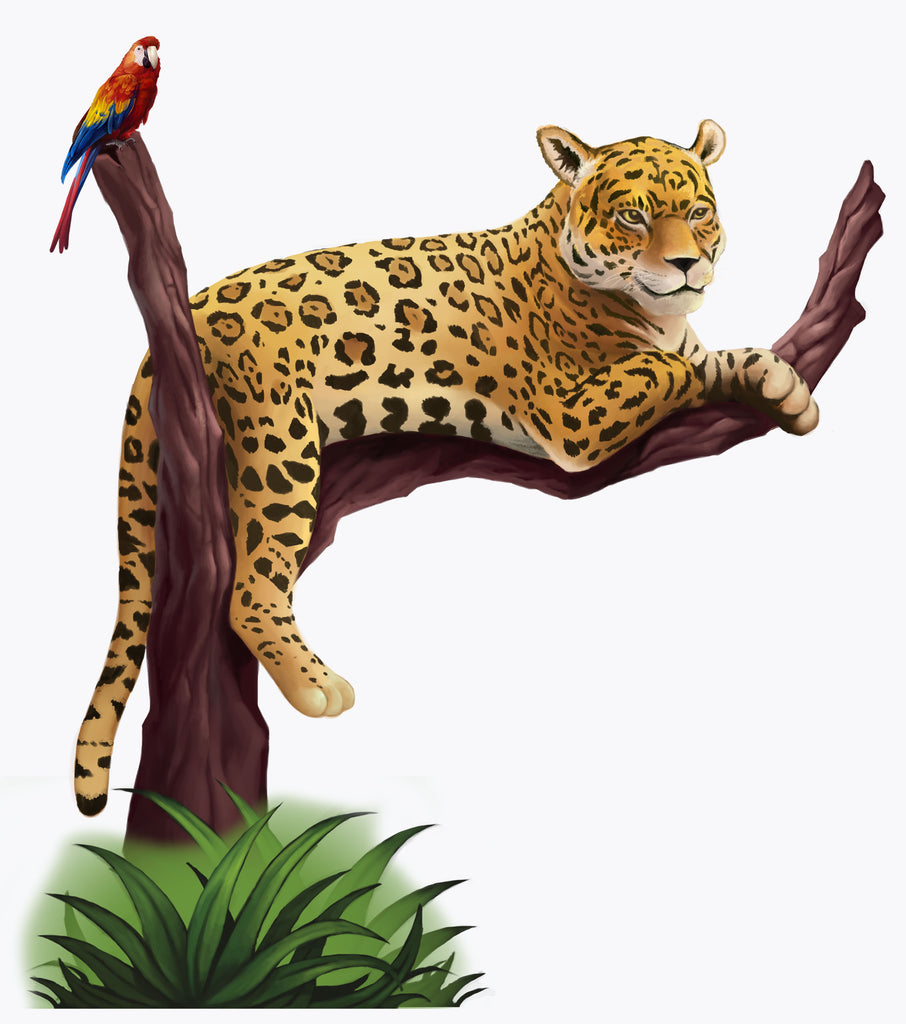 Jaguar in Tree Mural - Create-A-Mural