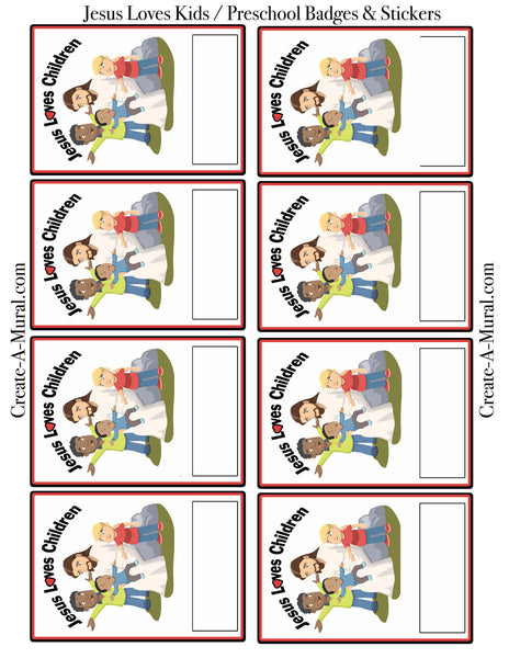 Jesus Love The Children Wall Decals - Kids Room Mural Wall Decals