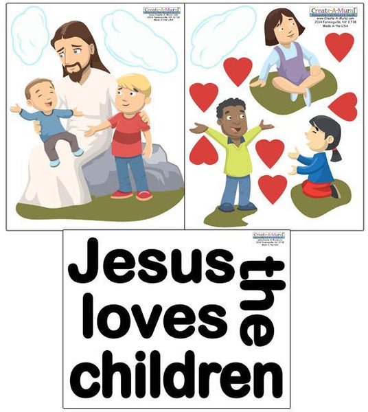 Jesus Love The Children Wall Decals - Kids Room Mural Wall Decals