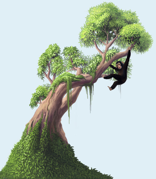 Jungle Moss Tree Mural - Create-A-Mural