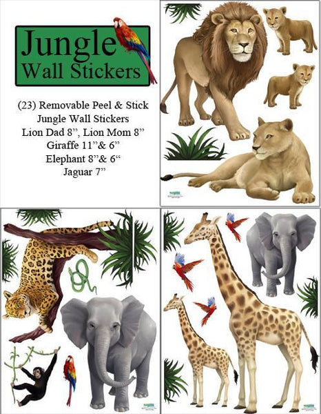 Jungle Animal Kids Wall Stickers - Kids Room Mural Wall Decals